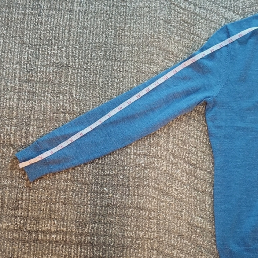 Lord & Taylor Blue V-Neck Sweater - Picture 7 of 7